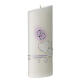 Lilac hearts wedding candle 23x9 cm s3