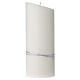 Lilac hearts wedding candle 23x9 cm s4