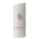 Wedding candle lilac hearts 230x90 mm s3