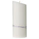 Wedding candle lilac hearts 230x90 mm s4