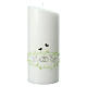 Pillar candle doves wedding rings oval 230x90 mm s1