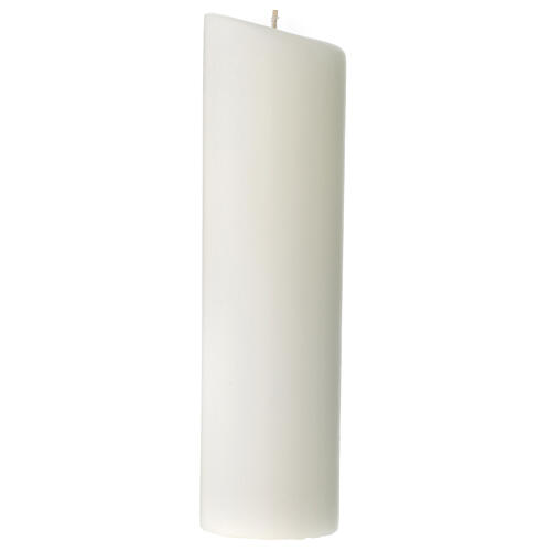 Świeca na ślub, serce czerwone, obrączki złote, 240 mm 4