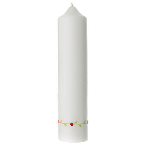 Candle rings heart flowers wedding 26.5x6 cm 3