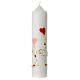 Candle rings heart flowers wedding 26.5x6 cm s1