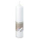 Unity candle with beige band lace ribbon 265x60 mm s1