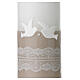 Wedding candle, doves and beige lace, 265x60 mm s2