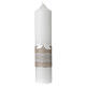 Wedding candle with doves beige lace 265x60 mm s1