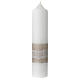 Wedding candle with doves beige lace 265x60 mm s3