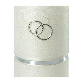 Pearly candle wedding rings 230x70 mm