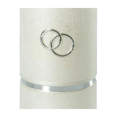Pearly candle wedding rings 230x70 mm 2