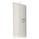 Oval wedding candle, pearly glitter, 230x90 mm s1