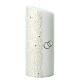 Unity candle oval in cream glitter 230x90 mm s1
