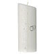 Unity candle oval in cream glitter 230x90 mm s1