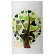 Oval wedding candle, green tree of life, 230x90 mm s2