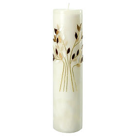 Wedding candle with golden tree 300x70 mm