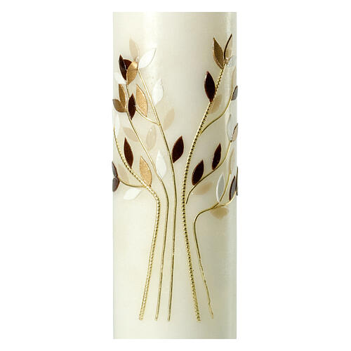 Wedding candle with golden tree 300x70 mm 2
