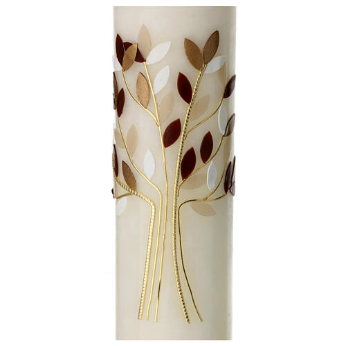 Wedding candle with golden tree 300x70 mm 2