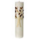 Wedding candle with golden tree 300x70 mm s1