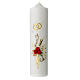 Wedding candle, rings and bouquet of roses, 275x70 mm s1