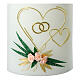 Oval candle, hearts, wedding rings and roses, 180x125x75 mm s2