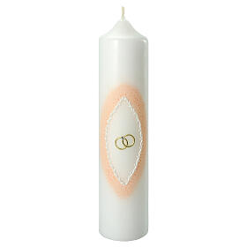 Unity candle alcove with gold rings 265x60 mm