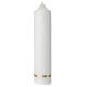 Unity candle with green cross wedding rings 265x60 mm s3