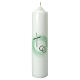 Wedding candle with silver rings and cross, 265x60 mm s1