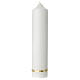 Wedding candle with golden rings and cross, 265x60 mm s3