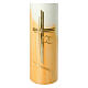 Wedding candle, orange background and golden cross, 265x60 mm s2