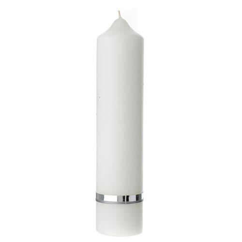 Świeca jubileuszowa 25 lat srebrne obrączki 265x60 mm 3