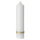 Silver anniversary candle, beige heart, 265x60 mm s3