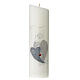 Unity candle with grey heart rhinestone 240 mm s1