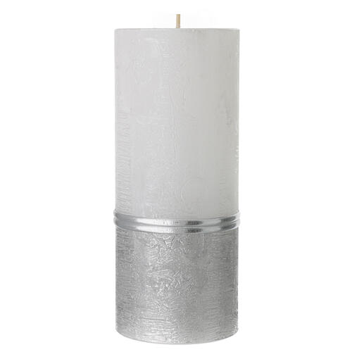 Silver anniversary candle, silver rings, 180x70 mm 1