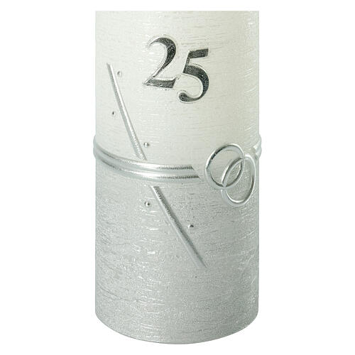 Candela 25 matrimonio fedi argento 180x70 mm 2