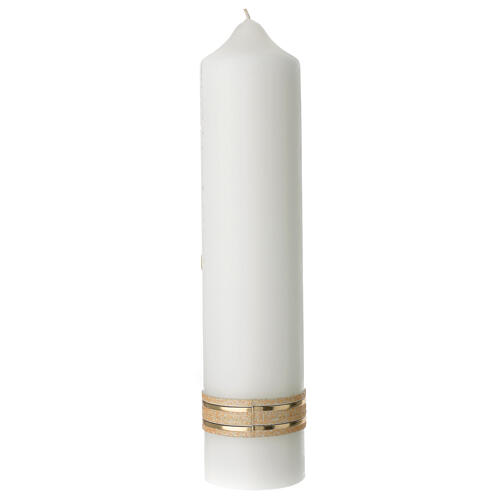 Kerze zur goldenen Hochzeit mit Kreuz, 265x60 mm 3