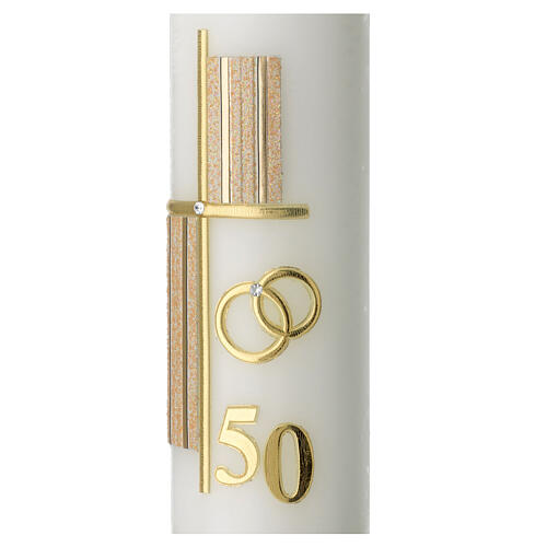 Gold anniversary candle 265x60 mm 2