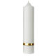 Golden anniversary candle, cross rings and number, 265x60 mm s3