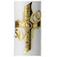 Vela cruz dourada Bodas de Ouro 50 anos 22,5x7 cm s2