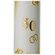 Anniversary candle 50th intertwined rings 220x60 mm s2