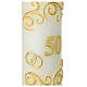 Golden anniversary candle, golden rings, 165x50 mm s2