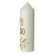Kerze zur goldenen Hochzeit mit Blumen Dekorationen, 165x50 mm s3
