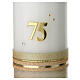 Candle 75 years, beige and gold, rhinestones, 175x70 mm s2