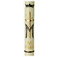 Marian candle, blue and golden monogram, 600x60 mm s2