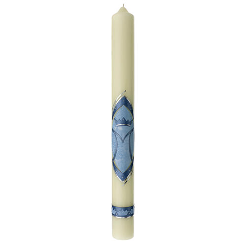 Cirio Mariano azul corona azul 600x60 mm 1