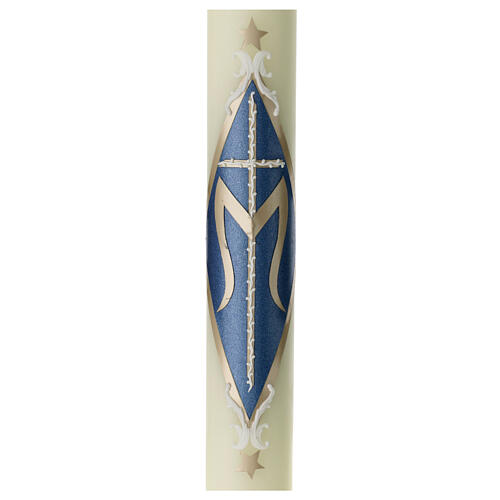 Marian candle cross M golden 600x60 mm 2