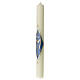 Marian candle cross M golden 600x60 mm s3