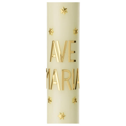 Ave Maria candle with golden stars 60x6 cm 2