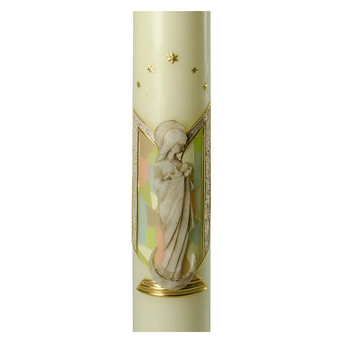 Virgin Mary candle relief colored niche 600x80 mm 2