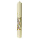Círio Nossa Senhora em relevo decoração multicolorida 60x8 cm s3