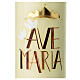 Ave Maria candle, red gold 23x8 cm s2
